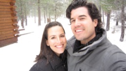 How can you not smile in a light snowfall with your love?